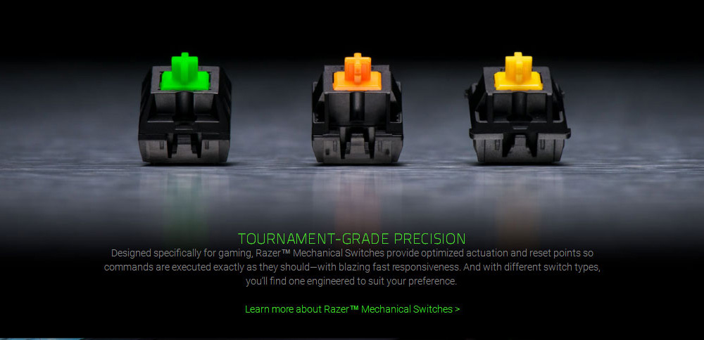 [HK Stock] Razer BlackWidow Tournament Edition Chroma V2 Wired Mechanical Gaming Keyboard RGB Tactile Clicky Razer Orange Switches - Black
