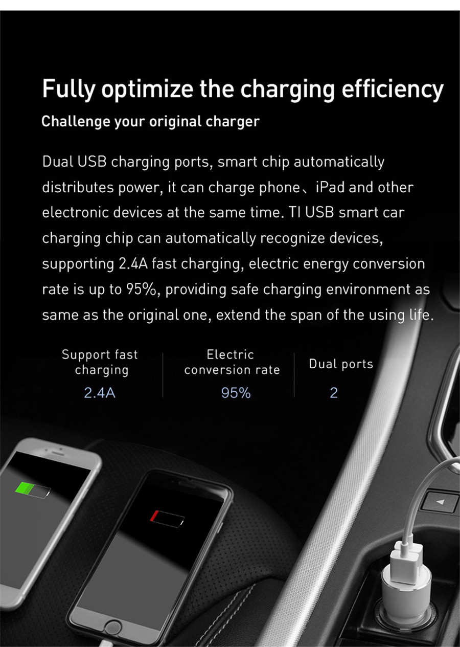 Original Xiaomi Roidmi 3S Bluetooth Car Charger Shrapnel Type Fit for All Car Brands Music Play FM Transmitter for Android&iOS - Black