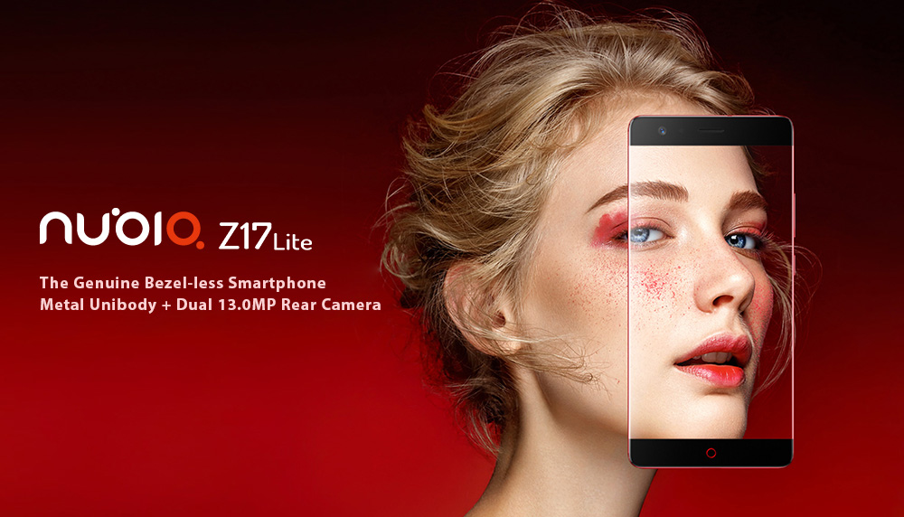 [HK Stock][Official Global Version]ZTE Nubia Z17 Lite 5.5 Inch Smartphone 6GB 64GB 13.0MP Dual Rear Camera Snapdragon 653 Octa Core Android 7.1 NFC QC3.0 Metal Body - Black Gold