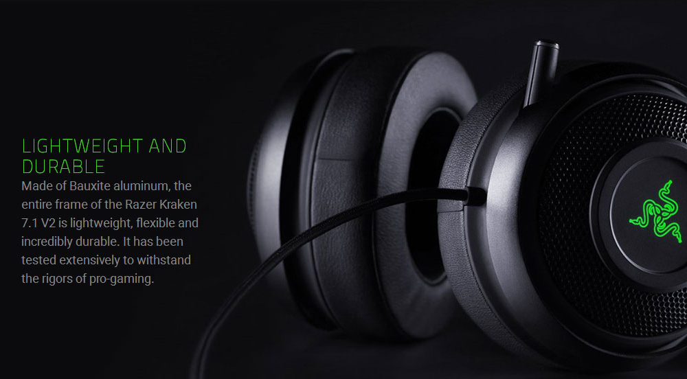 [HK Stock] Razer Kraken 7.1 Chroma V2 USB Gaming Headset with Retractable Digital Microphone and Lighting - Gunmetal Gray