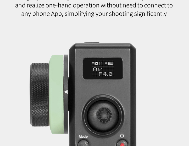 Zhiyun Crane 2 Motion Sensor Remote Control with Follow Focus 2.4G Wireless Control 25 Hours Runtime Visualized Parameters On OLED Screen