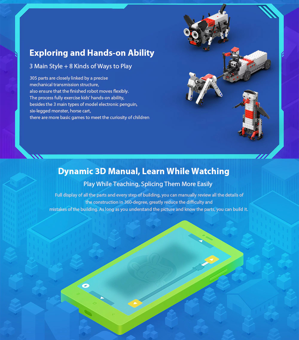 Xiaomi Mitu Smart Building Blocks 305PCS APP Control Programmable