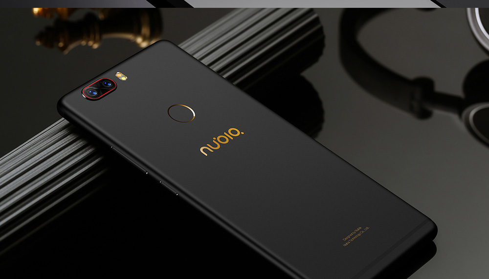 [HK Stock][Package B][Official Global Version]ZTE Nubia Z17 Lite 5.5 Inch Smartphone 6GB 64GB 13.0MP Dual Rear Camera Snapdragon 653 Octa Core Android 7.1 (Black Gold) + Soft Case + Tempered Glass