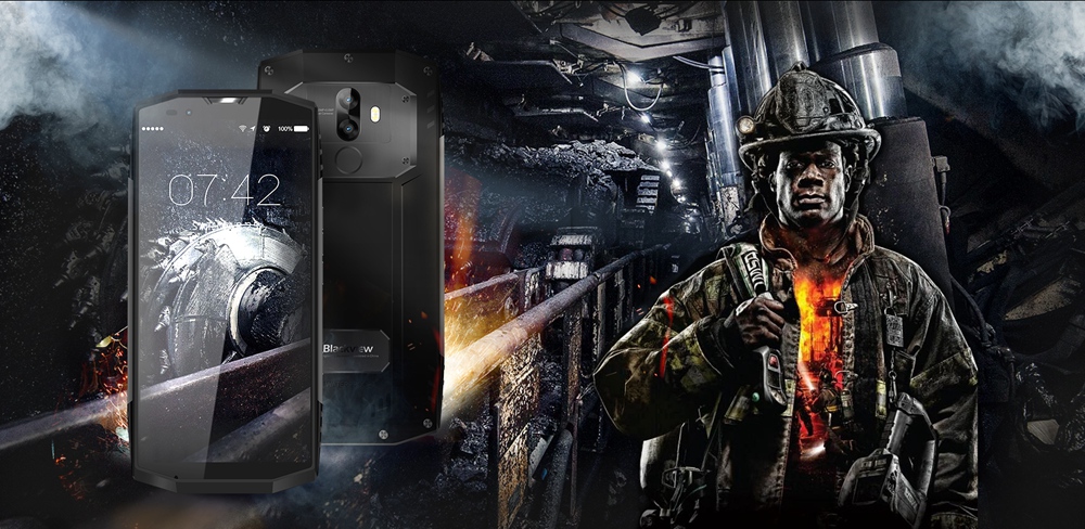 [HK Stock]Blackview BV9000 Pro 5.7 Inch 4G LTE Smartphone 18:9  FHD+ Full Screen Waterproof IP68 6GB 128GB Helio P25 Octa Core Dual Rear Camera Android 7.1 4180mAh Quick Charge NFC - Silver