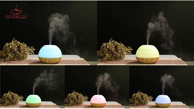 GX.Diffuser GX-19K 300ml Ultrasonic Essential Oil Diffuser Cool Mist Humidifier Timer Setting LED Night Light -Wood