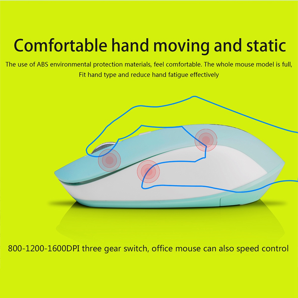 Ajazz 325I 2.4G Wireless Keyboard Wireless Mouse Kit Membrane Round Keycap Keyboard - White