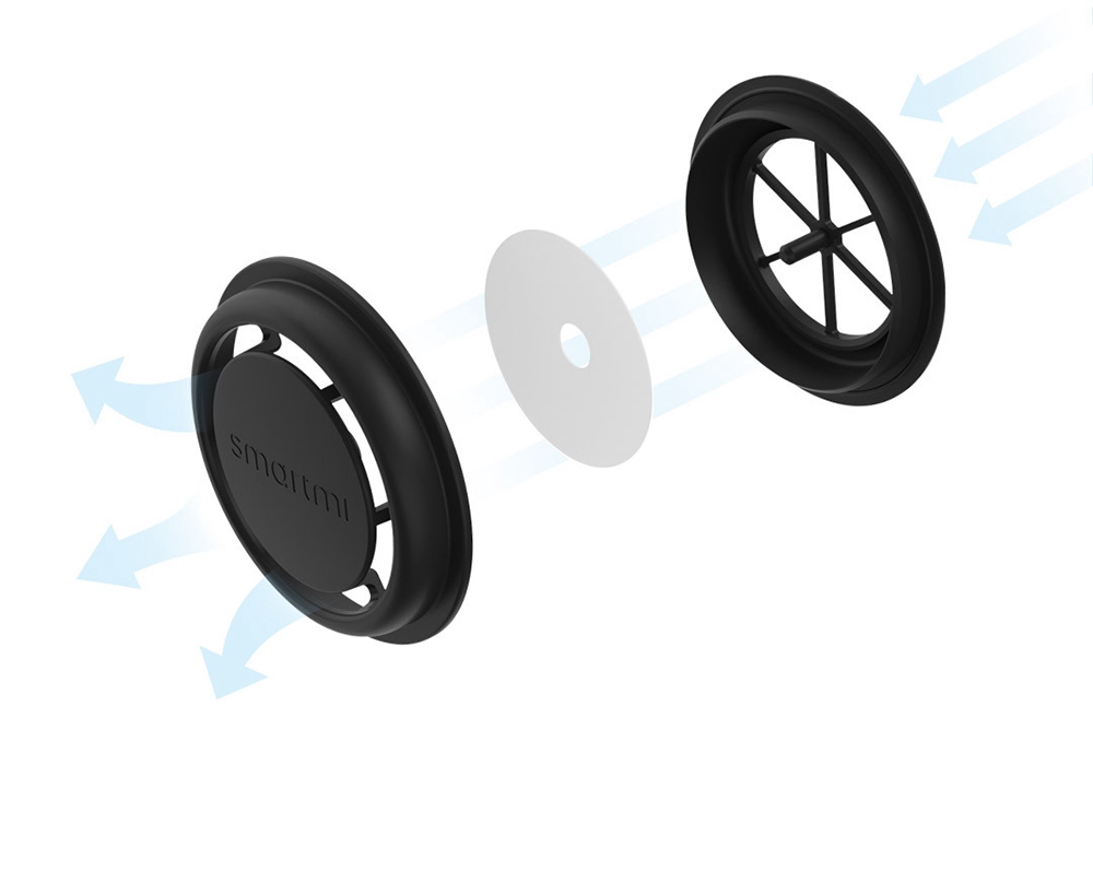 Xiaomi Mijia Smartmi Filter Mask Block 97% PM 2.5 With Ventilating Valve 3 PCS - Black