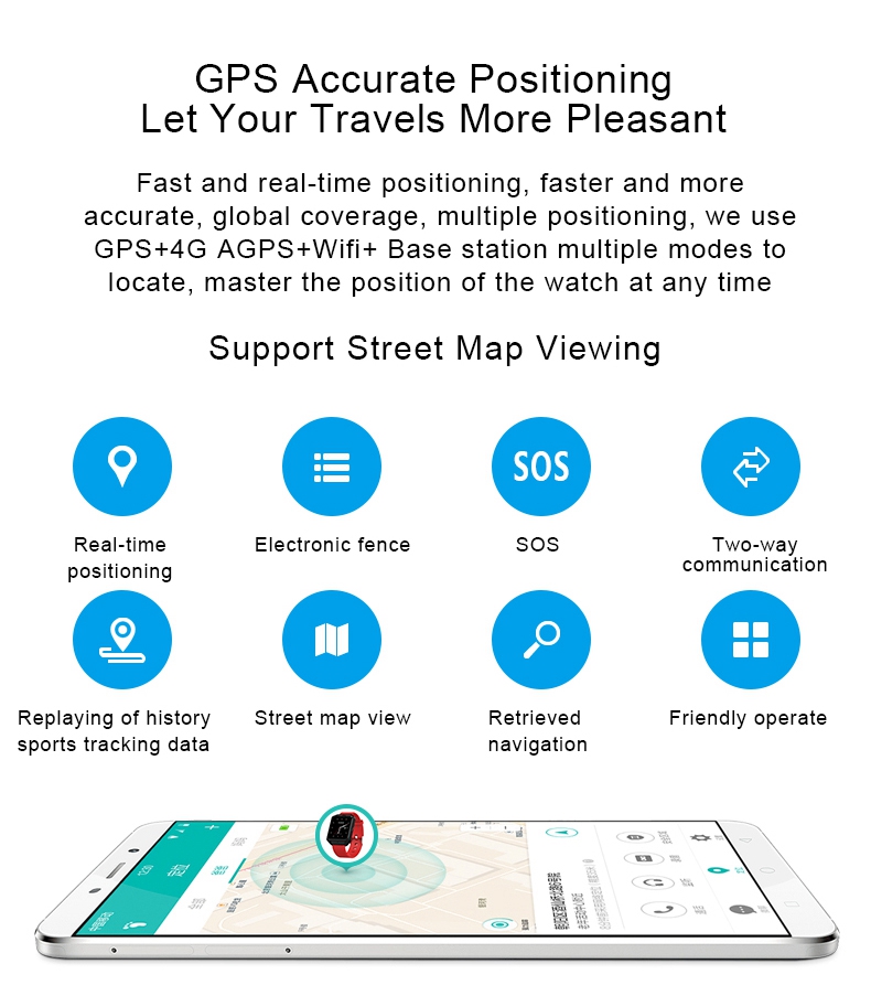 Microwear H5 4G Smartwatch Phone MTK6737 Quad-core 1.1GHz 1GB RAM 8GB ROM GPS WiFi Heart Rate / Sleep Monitor Black