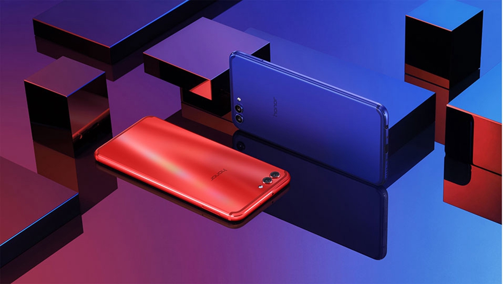 HUAWEI Honor V10 5.99 Inch Smartphone FHD+ Screen Android 8.0 6GB 128GB Kirin 970 Octa Core 20.MP+16.0MP Dual Rear Camera Touch ID NFC IR Remote Control SuperCharge - Gold