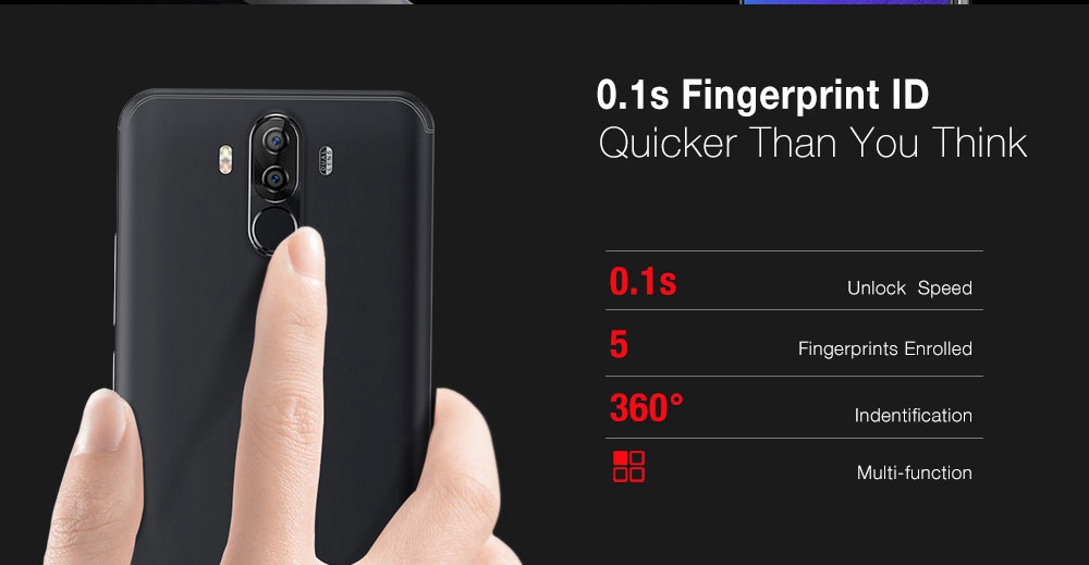 [HK Stock]Ulefone Power 3S 6.0 Inch Smartphone FHD Screen 4GB 64GB Four Cameras Helio P23 Octa Core Android 7.0 Touch ID 6350mAh - Gold