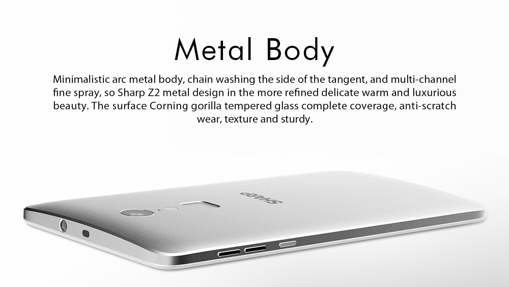 [HK Stock]SHARP Z2 FS8002 5.5 Inch 4G LTE Smartphone FHD Screen 4GB 32GB 16.0MP Cam Helio X20 Deca Core Android 6.0 Touch ID Metal Unibody - Gold