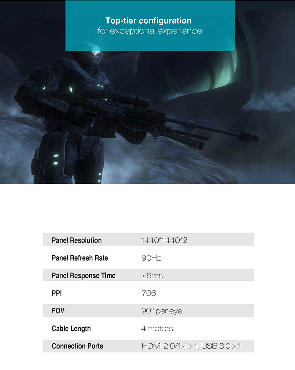 3Glasses Blubur S2 1440*1440P*2 90Hz Refresh Rate FOV90 Immersive 3D VR Virtual Reality Headset for PC