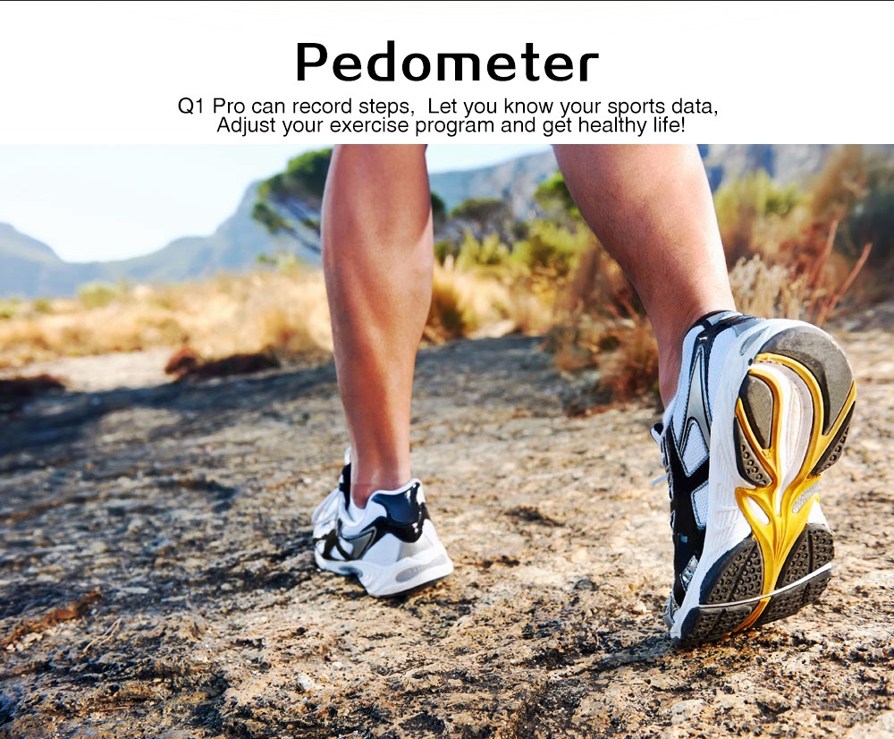 Q1 Pro 4G Smartwatch Phone MTK6737 Quad Core 1.1GHz 1G RAM 8G ROM IP67 Water Resistant GPS WiFi Heart Rate Monitor - Gray