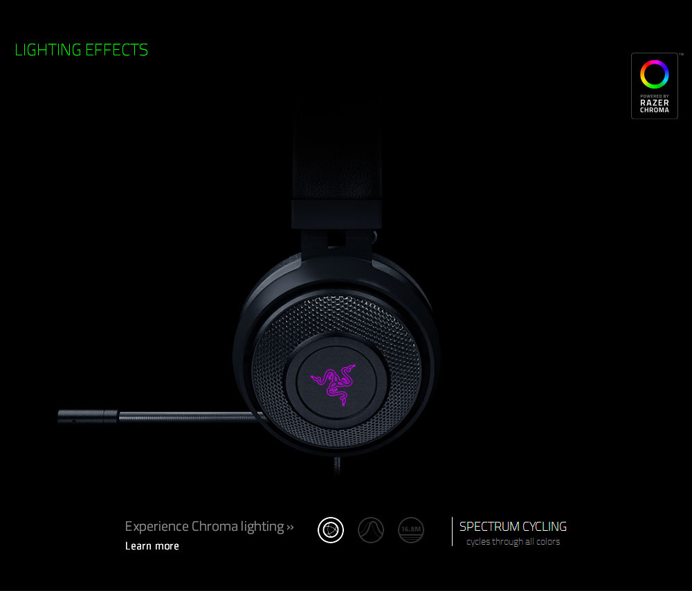 [HK Stock] Razer Kraken 7.1 Chroma V2 USB Gaming Headset with Retractable Digital Microphone and Lighting - Gunmetal Gray