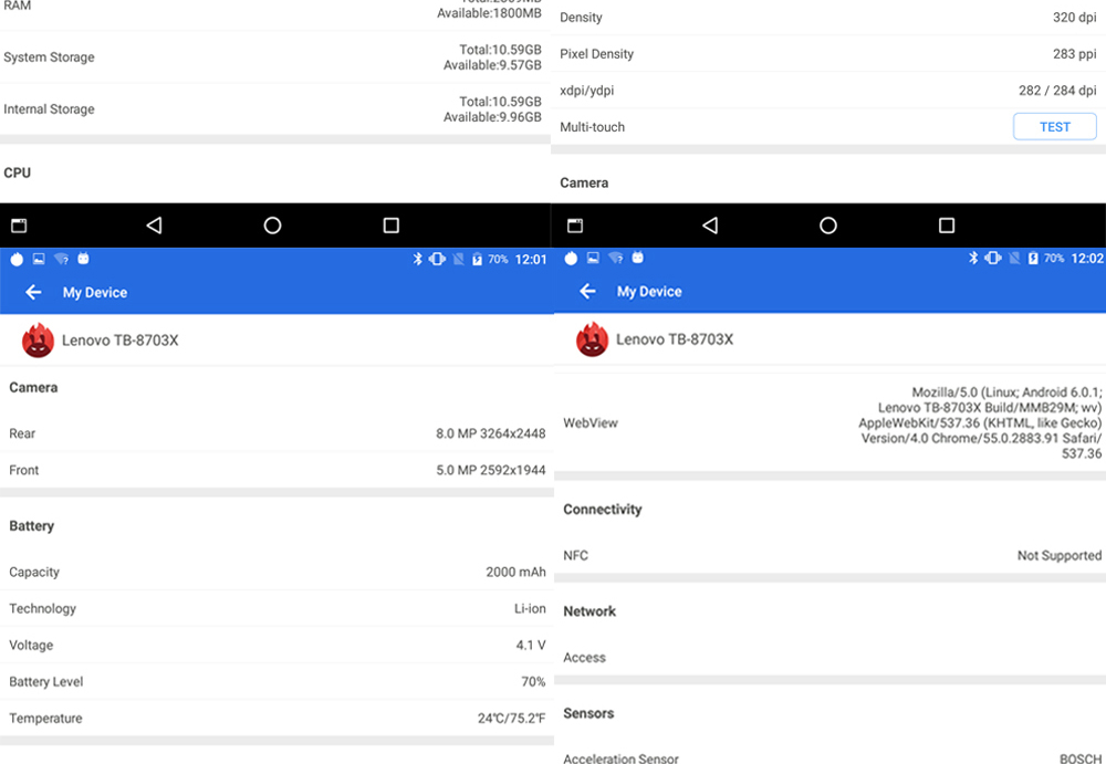 [HK Stock]Lenovo TAB3 8 Plus P8 4G Phablet 8 inch Android 6.0 3GB/16GB Qualcomm Snapdragon 625 2.0GHz Octa Core IPS 1920*1200 - Blue
