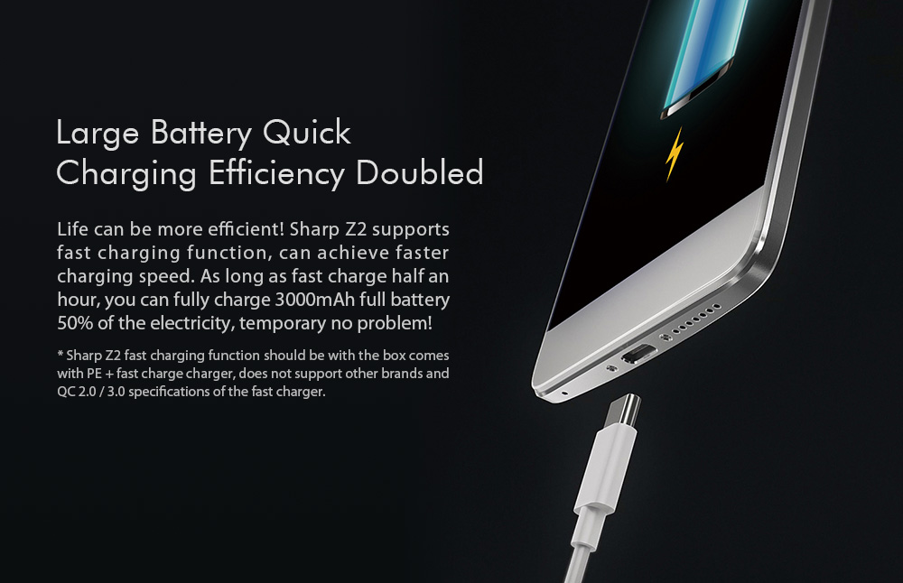 [HK Stock]SHARP Z2 FS8002 5.5 Inch 4G LTE Smartphone FHD Screen 4GB 32GB 16.0MP Cam Helio X20 Deca Core Android 6.0 Touch ID Metal Unibody - Gold