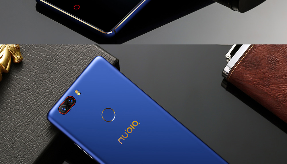 [Germany Stock][Official Global Version]ZTE Nubia Z17 Lite 5.5 Inch Smartphone 6GB 64GB 13.0MP Dual Rear Camera Snapdragon 653 Octa Core Android 7.1 NFC QC3.0 Metal Body - Black Gold