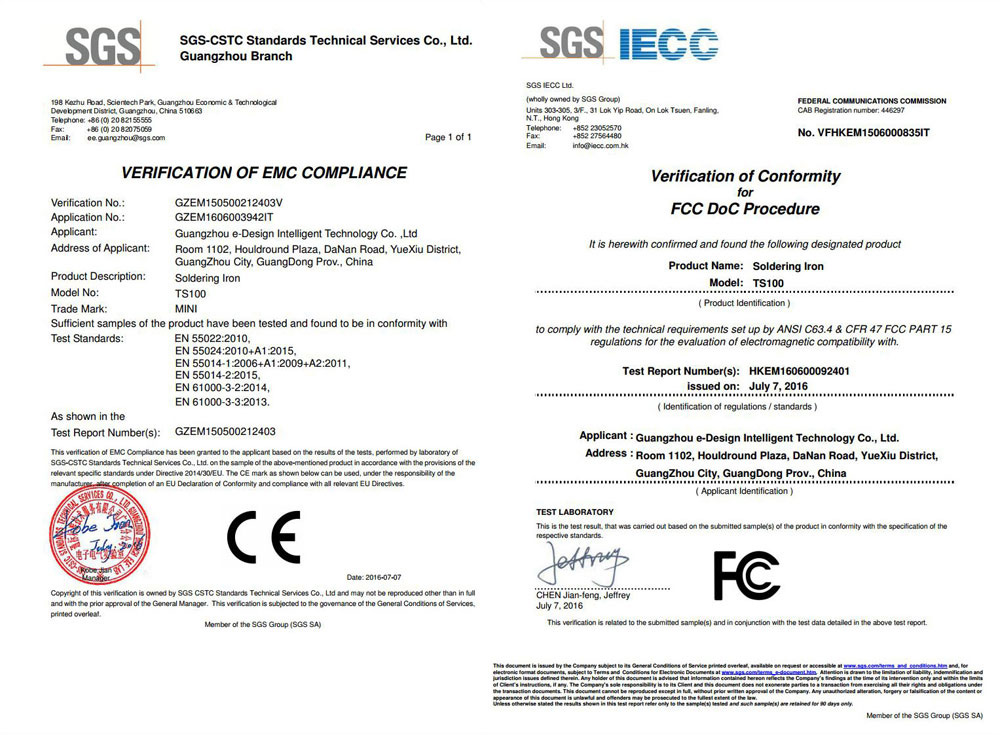 TS100 Digital OLED Programable Mini Soldering Iron Built-in STM32 Chip