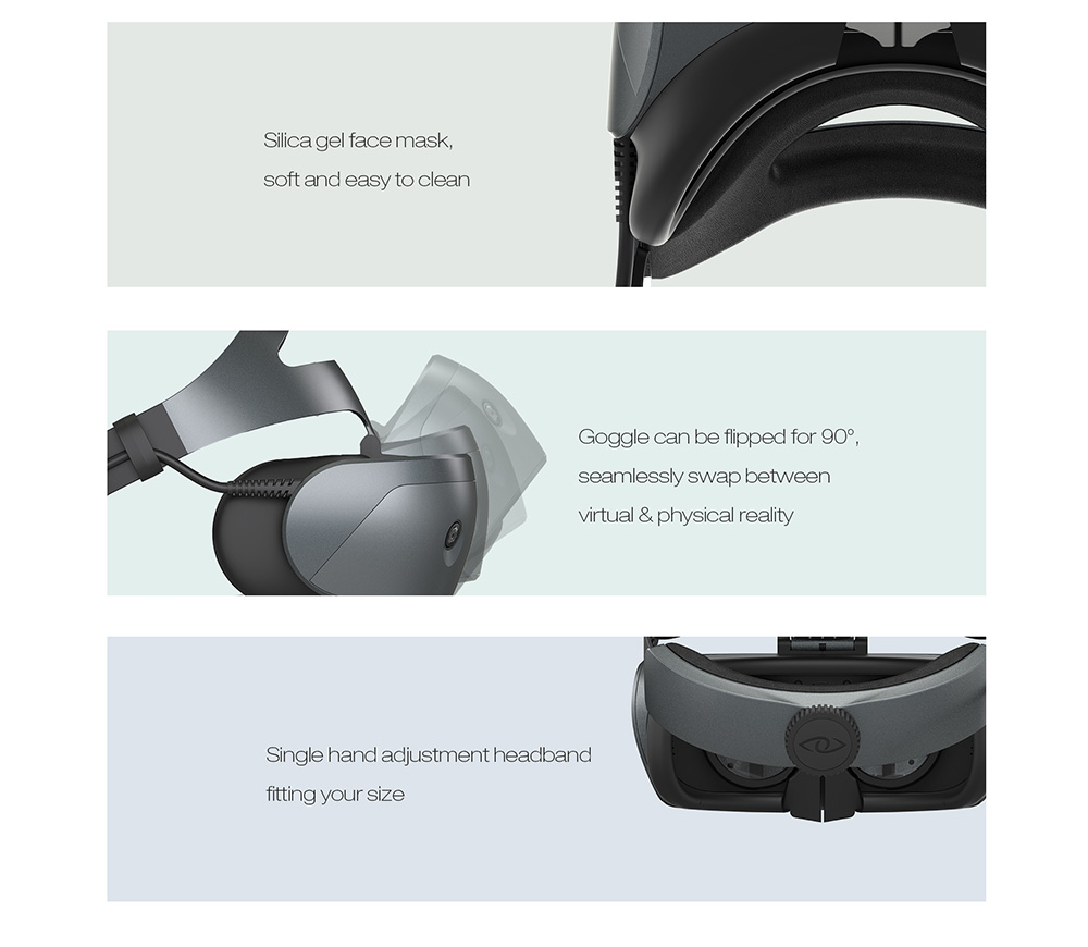 3Glasses Blubur S2 1440*1440P*2 90Hz Refresh Rate FOV90 Immersive 3D VR Virtual Reality Headset for PC