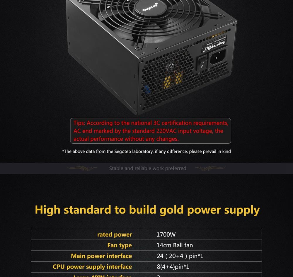 Segotep GP1800G 1700W Power Supply