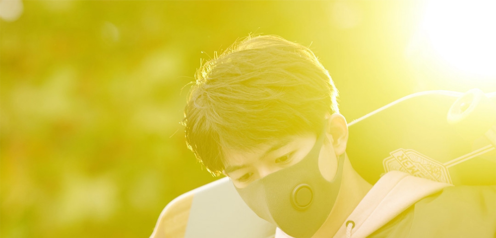 Xiaomi Mijia Smartmi Filter Mask Block 97% PM 2.5 With Ventilating Valve 3 PCS - Black