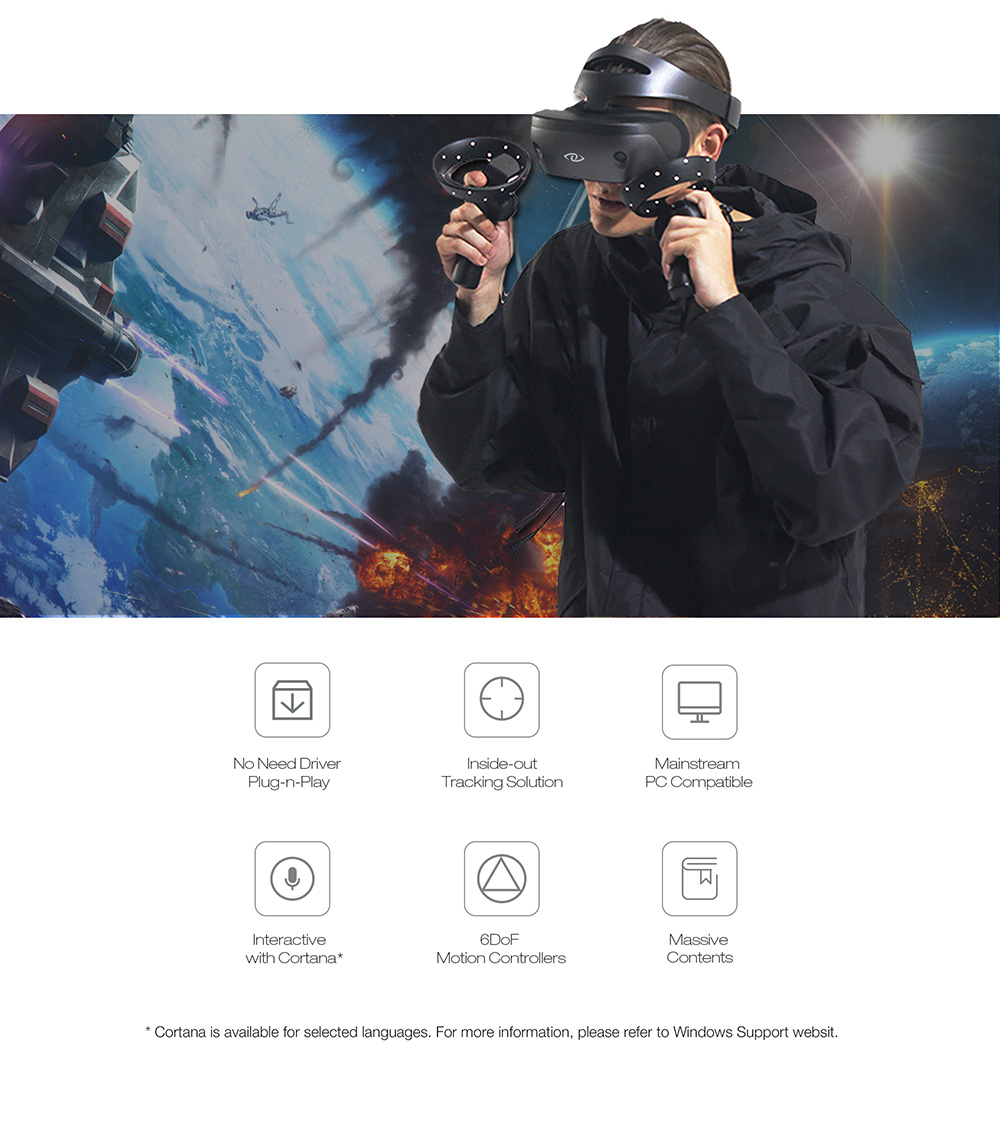 3Glasses Blubur S2 1440*1440P*2 90Hz Refresh Rate FOV90 Immersive 3D VR Virtual Reality Headset for PC