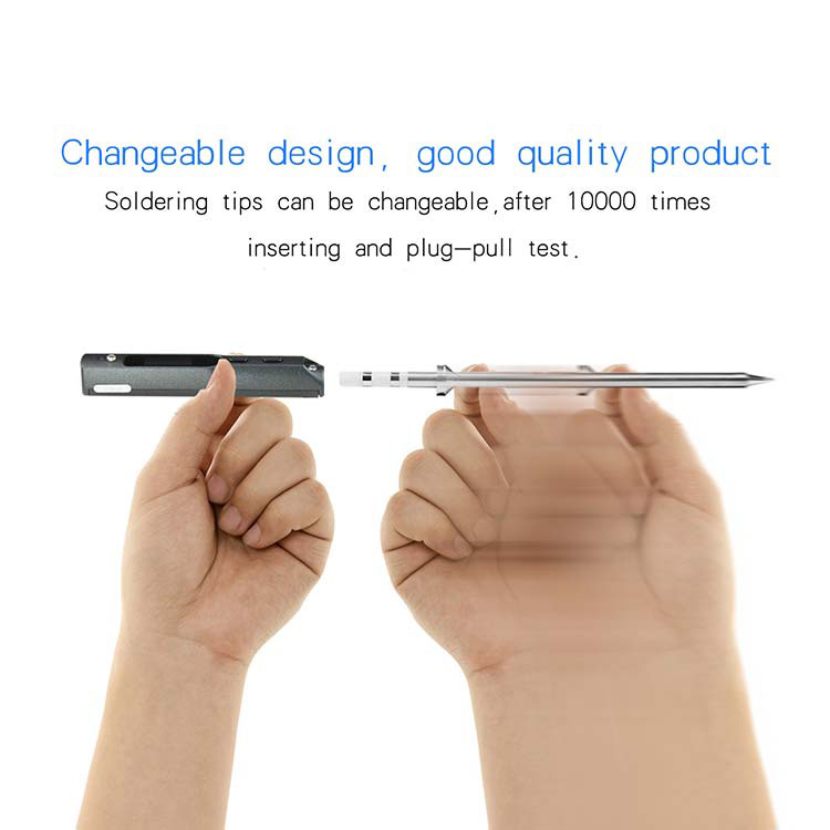 TS100 Digital OLED Programable Mini Soldering Iron Built-in STM32 Chip