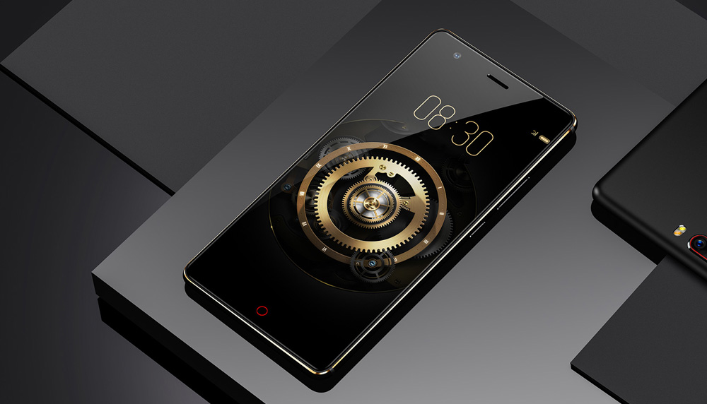 [HK Stock][Asian Version]ZTE Nubia Z17 Lite 5.5 Inch Smartphone 6GB 64GB 13.0MP Dual Rear Camera Snapdragon 653 Octa Core Android 7.1 NFC QC3.0 Metal Body - Black Gold
