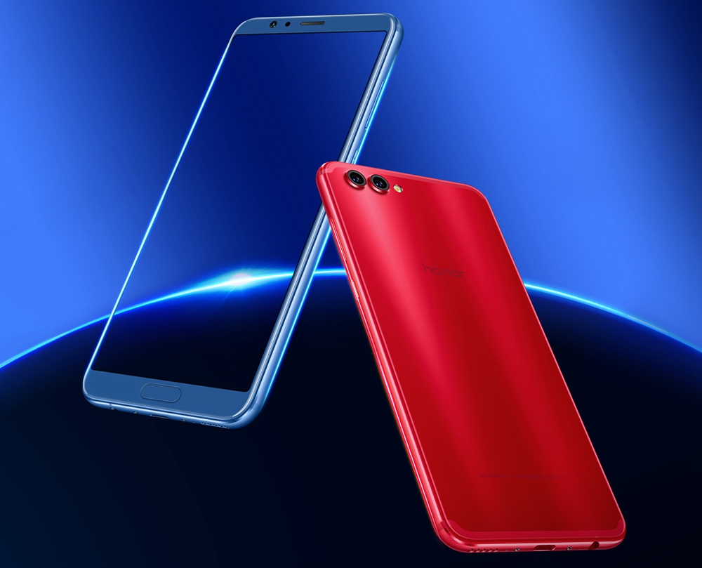 HUAWEI Honor V10 5.99 Inch Smartphone FHD+ Screen Android 8.0 6GB 128GB Kirin 970 Octa Core 20.MP+16.0MP Dual Rear Camera Touch ID NFC IR Remote Control SuperCharge - Gold