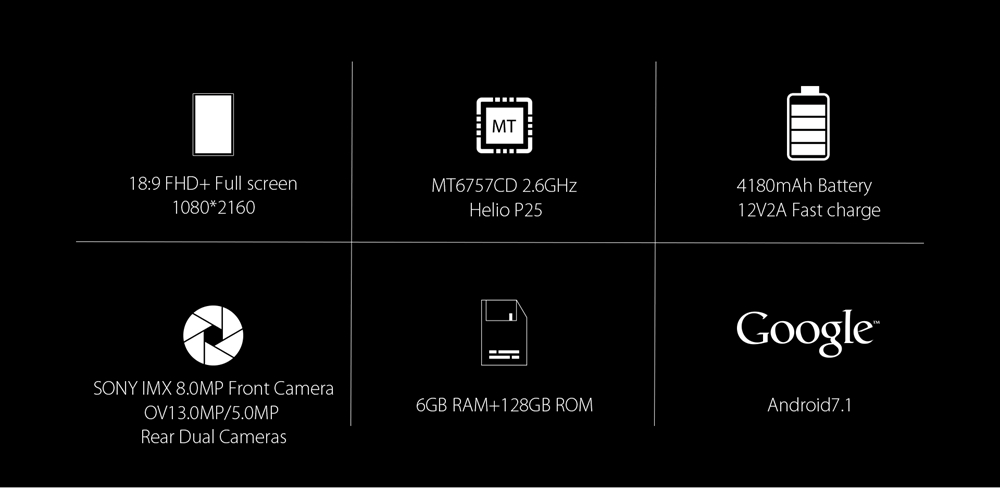 [HK Stock]Blackview BV9000 Pro 5.7 Inch 4G LTE Smartphone 18:9  FHD+ Full Screen Waterproof IP68 6GB 128GB Helio P25 Octa Core Dual Rear Camera Android 7.1 4180mAh Quick Charge NFC - Silver