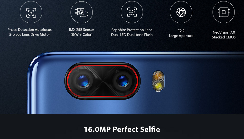 [HK Stock][Package B][Official Global Version]ZTE Nubia Z17 Lite 5.5 Inch Smartphone 6GB 64GB 13.0MP Dual Rear Camera Snapdragon 653 Octa Core Android 7.1 (Black Gold) + Soft Case + Tempered Glass