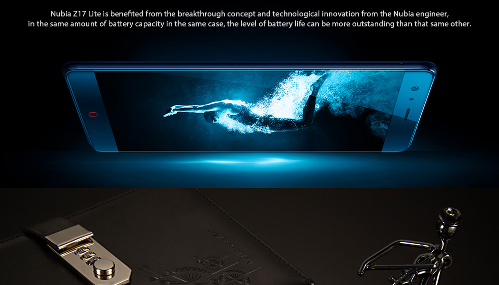 [Germany Stock][Official Global Version]ZTE Nubia Z17 Lite 5.5 Inch Smartphone 6GB 64GB 13.0MP Dual Rear Camera Snapdragon 653 Octa Core Android 7.1 NFC QC3.0 Metal Body - Black Gold