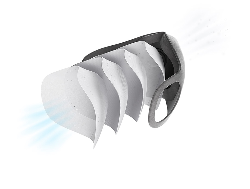 Xiaomi Mijia Smartmi Filter Mask Block 97% PM 2.5 With Ventilating Valve 3 PCS - Black