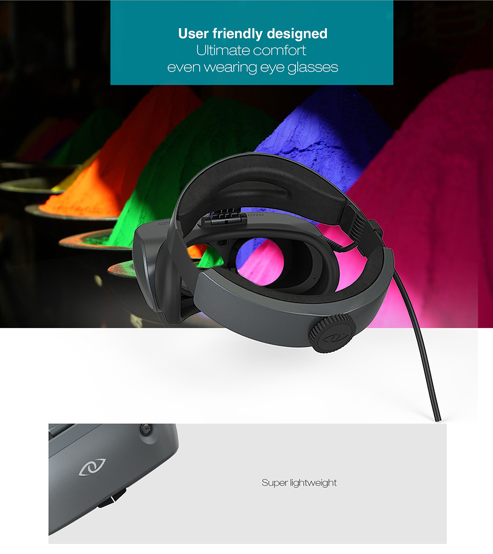 3Glasses Blubur S2 3D VR Virtual Reality Headset for PC