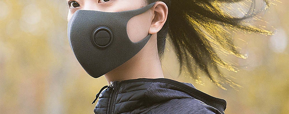 Xiaomi Mijia Smartmi Filter Mask Block 97% PM 2.5 With Ventilating Valve 3 PCS - Black