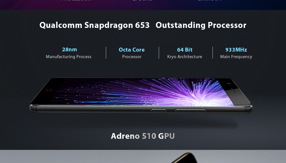 [Germany Stock][Official Global Version]ZTE Nubia Z17 Lite 5.5 Inch Smartphone 6GB 64GB 13.0MP Dual Rear Camera Snapdragon 653 Octa Core Android 7.1 NFC QC3.0 Metal Body - Black Gold