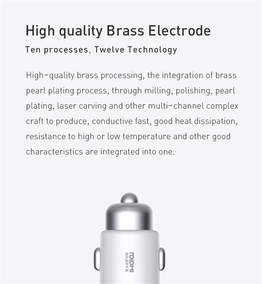 [HK Stock] Original Xiaomi Roidmi 3S Bluetooth Car Charger Shrapnel Type Fit for All Car Brands Music Play FM Transmitter for Android&iOS - Black