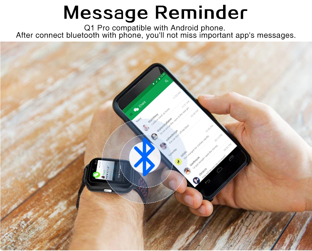 Q1 Pro 4G Smartwatch Phone MTK6737 Quad Core 1.1GHz 1G RAM 8G ROM IP67 Water Resistant GPS WiFi Heart Rate Monitor - Gray