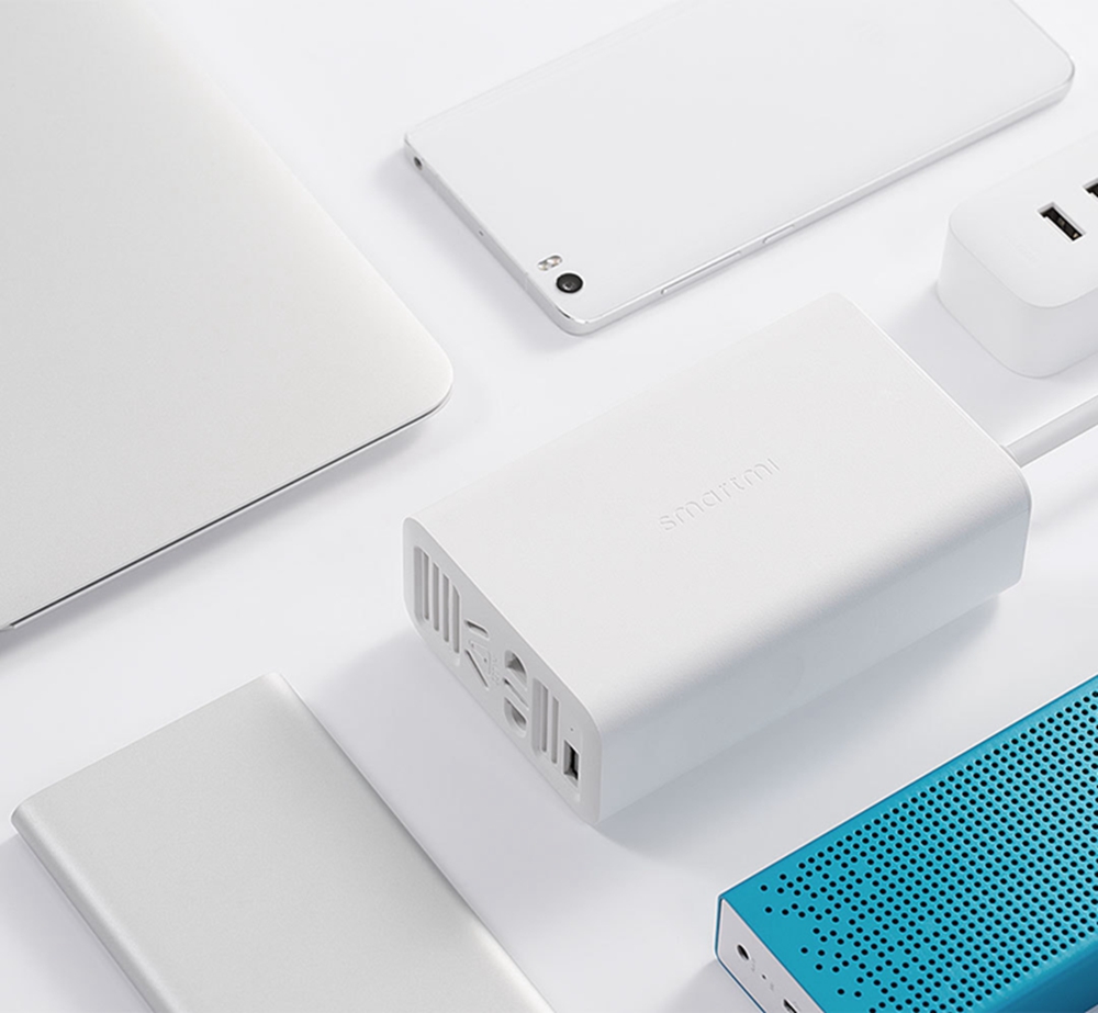 Xiaomi Mijia Car Power Inverter Car Socket Charger 100W With Dual USB Ports - White