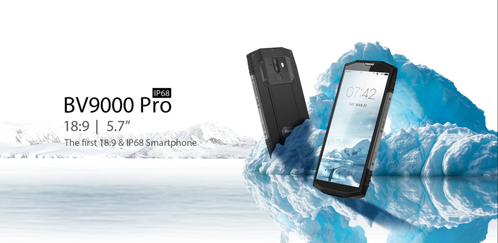 [HK Stock]Blackview BV9000 Pro 5.7 Inch 4G LTE Smartphone 18:9  FHD+ Full Screen Waterproof IP68 6GB 128GB Helio P25 Octa Core Dual Rear Camera Android 7.1 4180mAh Quick Charge NFC - Silver