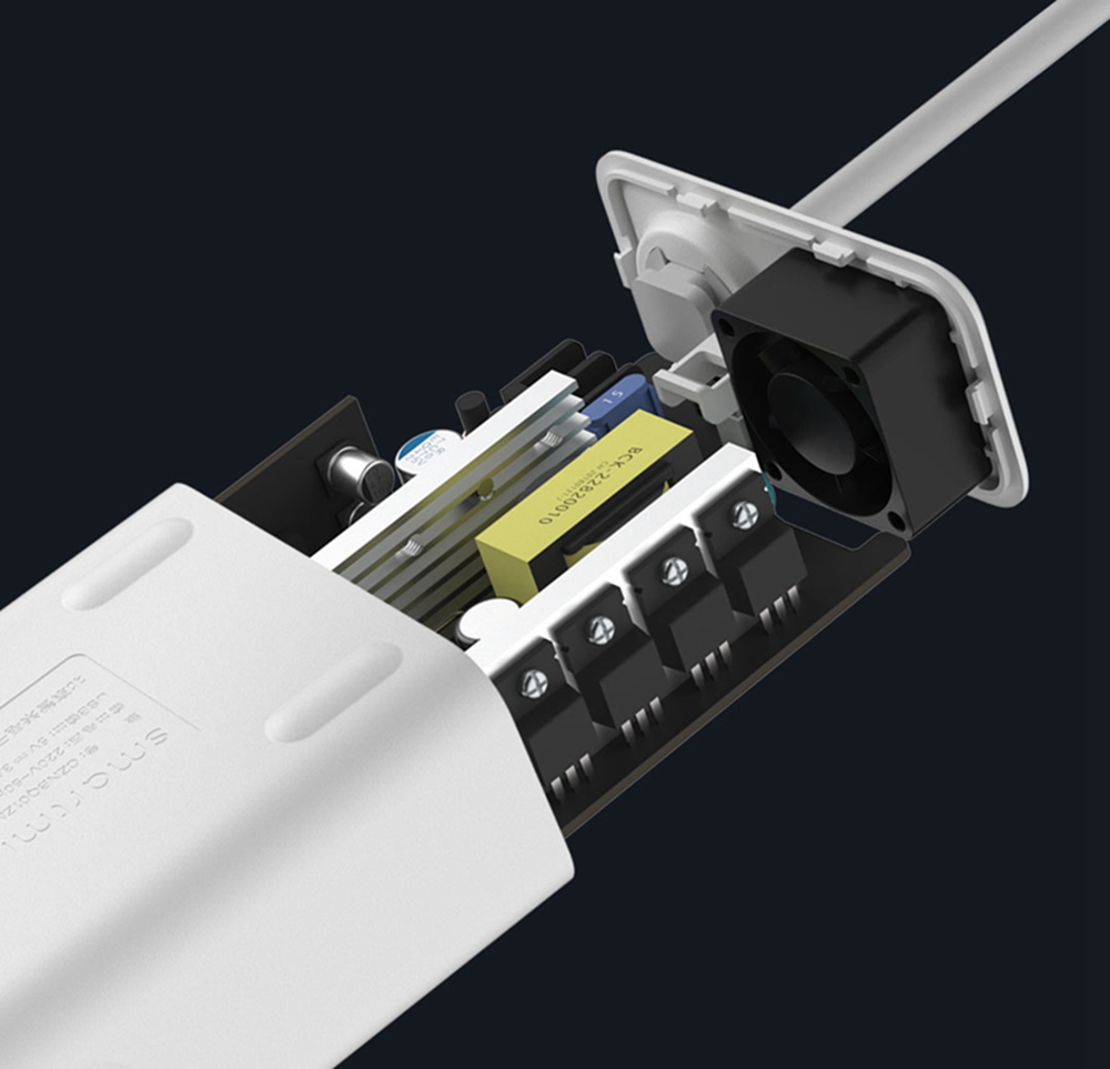 Xiaomi Mijia Car Power Inverter Car Socket Charger 100W With Dual USB Ports - White