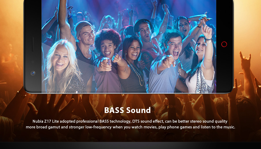 [HK Stock][Official Global Version]ZTE Nubia Z17 Lite 5.5 Inch Smartphone 6GB 64GB 13.0MP Dual Rear Camera Snapdragon 653 Octa Core Android 7.1 NFC QC3.0 Metal Body - Black Gold