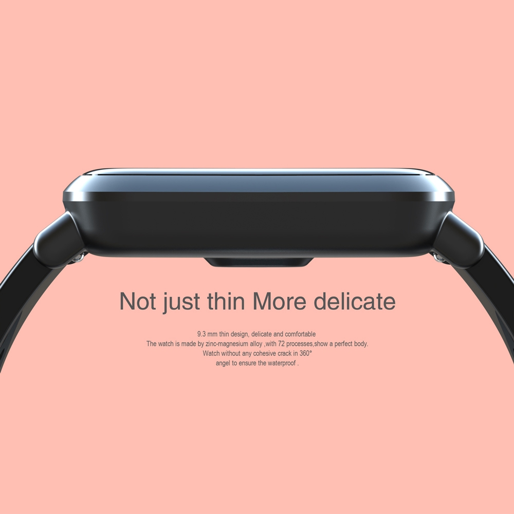 Atongm ATM2018 Smartwatch NRF51822 Chip Blood Pressure Blood Oxygen Monitor IP68 Water Resistant Compatible With Android IOS - Red