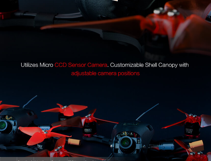 Emax Babyhawk-R 136mm Brushless FPV Racing Drone with F3 AIO FC 12A 3-4S 4In1 BLheli_S ESC 5.8G 40CH VTX - PNP
