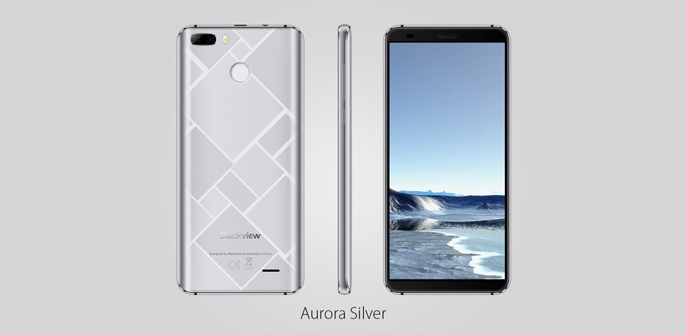 [HK Stock]Blackview S6 5.7 Inch Smartphone 18:9 Full Screen 2GB 16GB MTK6737VWH Quad Core Android 7.0 Touch ID 4180mAh Battery - Gold