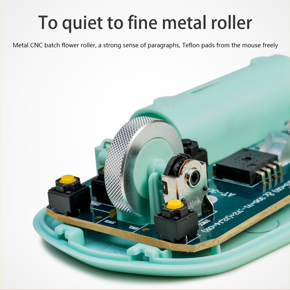 Ajazz 325I 2.4G Wireless Keyboard Wireless Mouse Kit Membrane Round Keycap Keyboard - White