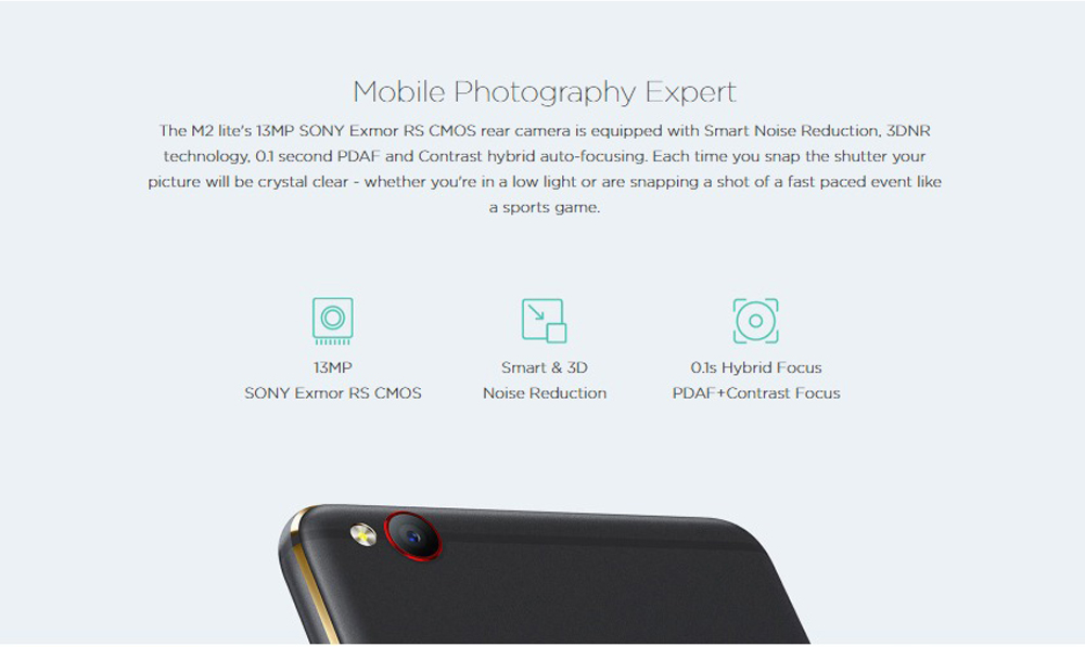 [HK Stock]ZTE Nubia M2 Lite 5.5 Inch 4G LTE Smartphone HD Screen 3GB RAM 64GB ROM 16.0 MP + 13.0 MP Cam MT6750 Octa Core Android 6.0 Touch ID Dual WiFi OTG - Black Gold