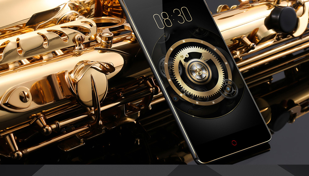 [Germany Stock][Official Global Version]ZTE Nubia Z17 Lite 5.5 Inch Smartphone 6GB 64GB 13.0MP Dual Rear Camera Snapdragon 653 Octa Core Android 7.1 NFC QC3.0 Metal Body - Black Gold