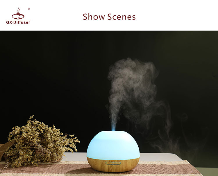 GX.Diffuser GX-19K 300ml Ultrasonic Essential Oil Diffuser Cool Mist Humidifier Timer Setting LED Night Light -Wood