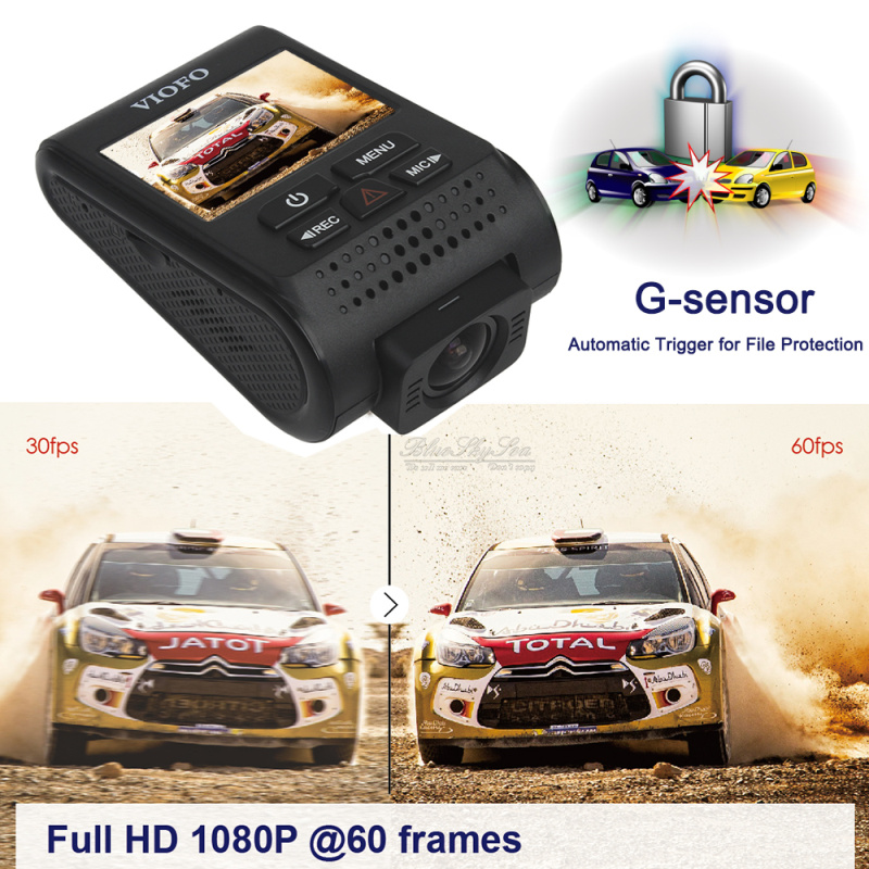 VIOFO A119S V2 NT96660 Sony IMX291 2.0 Inch LCD Dash Camera FHD 1080P 135 Degree Wide Angle With GPS - Black